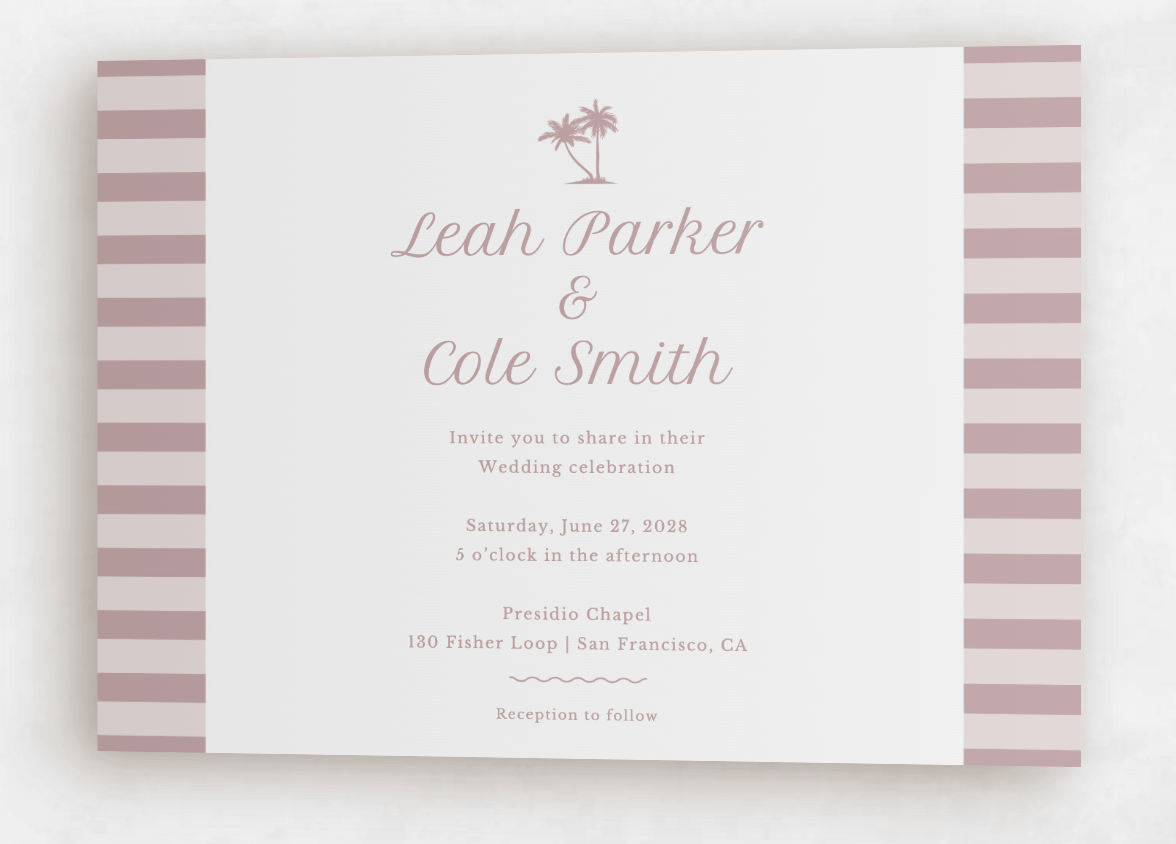 beach wedding invitations and announcements - mauritius